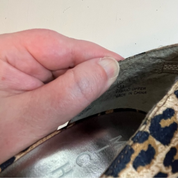 Michael Shannon Lolita Bow Leopard Print Satin Peep Toe High Heel Size 5M - Picture 6 of 10